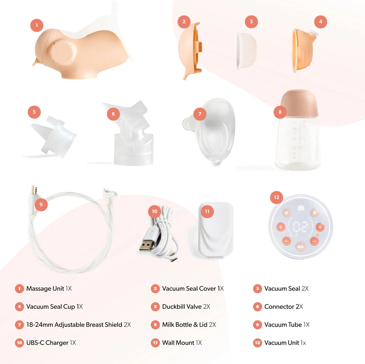 Noiré Celeste™ Single Breast Pump - 18-24mm fit